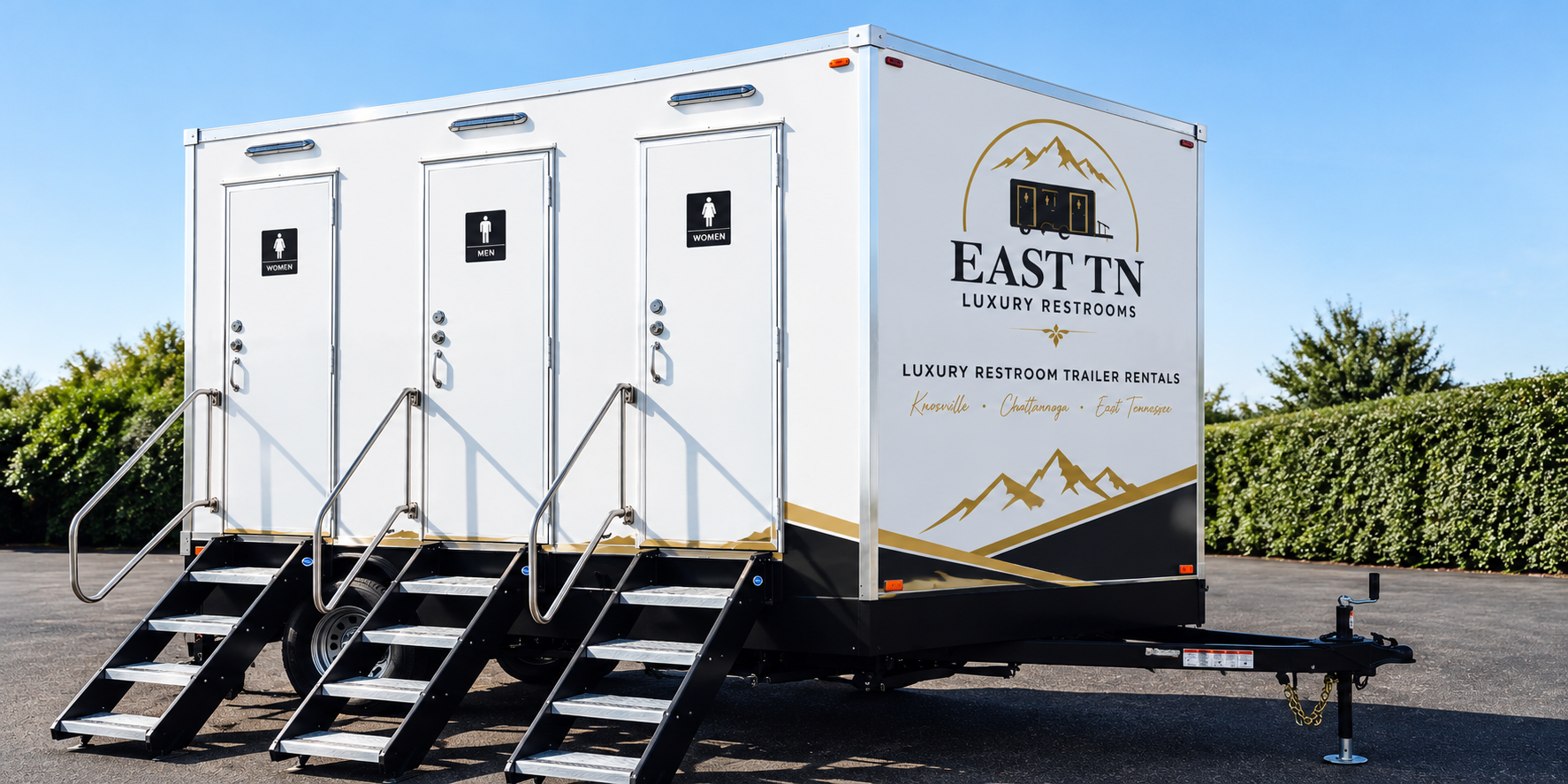 East Tennessee Luxury Restrooms 3-stall luxury restroom trailer